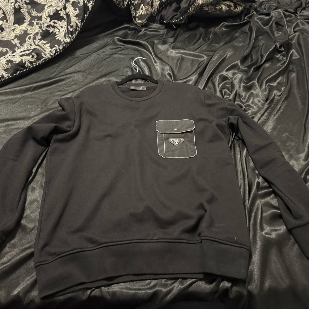 Prada Black Men's Sweater with Pocket